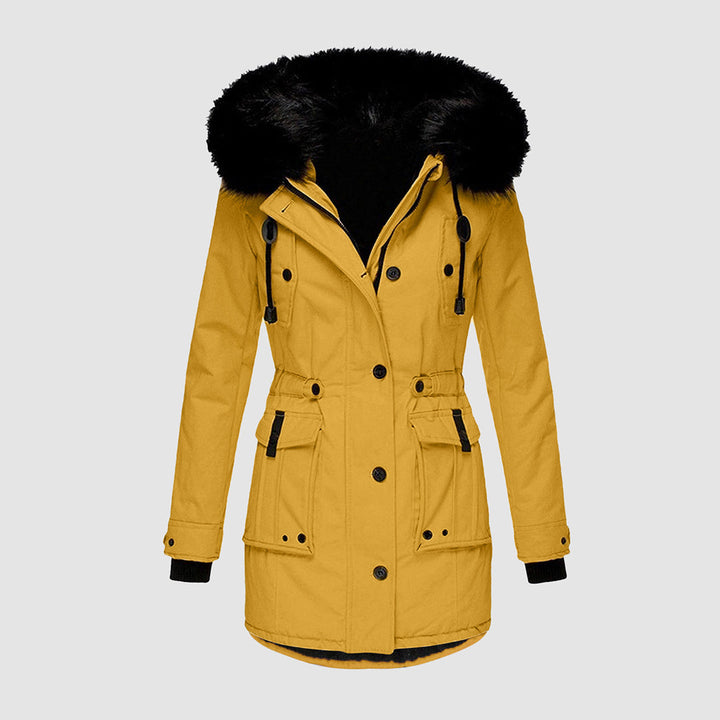 Women's Long Winter Jacket | With Faux Fur Trim
