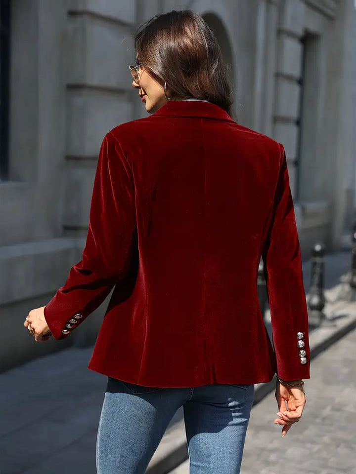 Women's Gold Buttons Blazer | Lapels