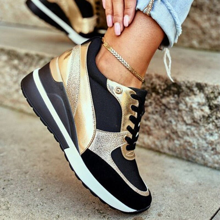 Women's Stylish Wedge Sneakers | Lace-Up
