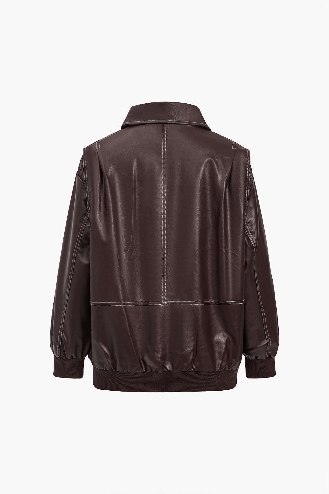 90s Solid Color Collar Zipper Jacket