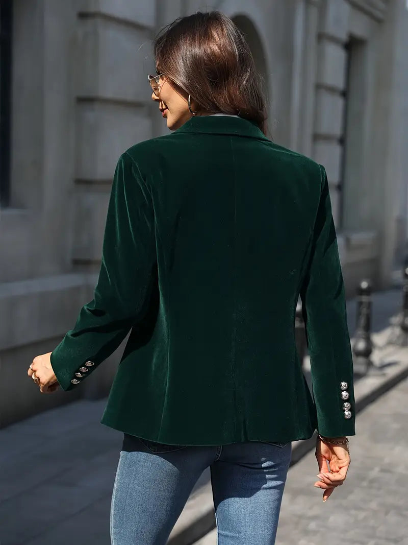 Women's Gold Buttons Blazer | Lapels