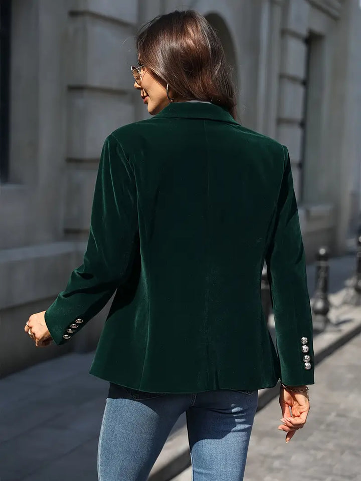 Women's Gold Buttons Blazer | Lapels