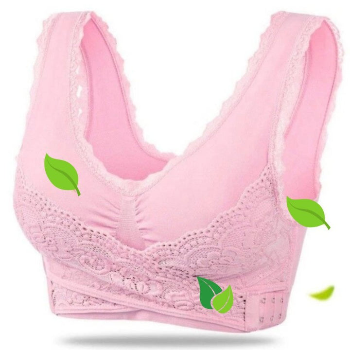 Women's Wireless Sports Bra | With Crossed Front Closure