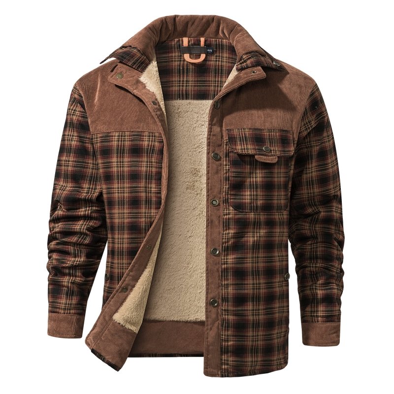 Men's Warm Plaid Jacket | Business