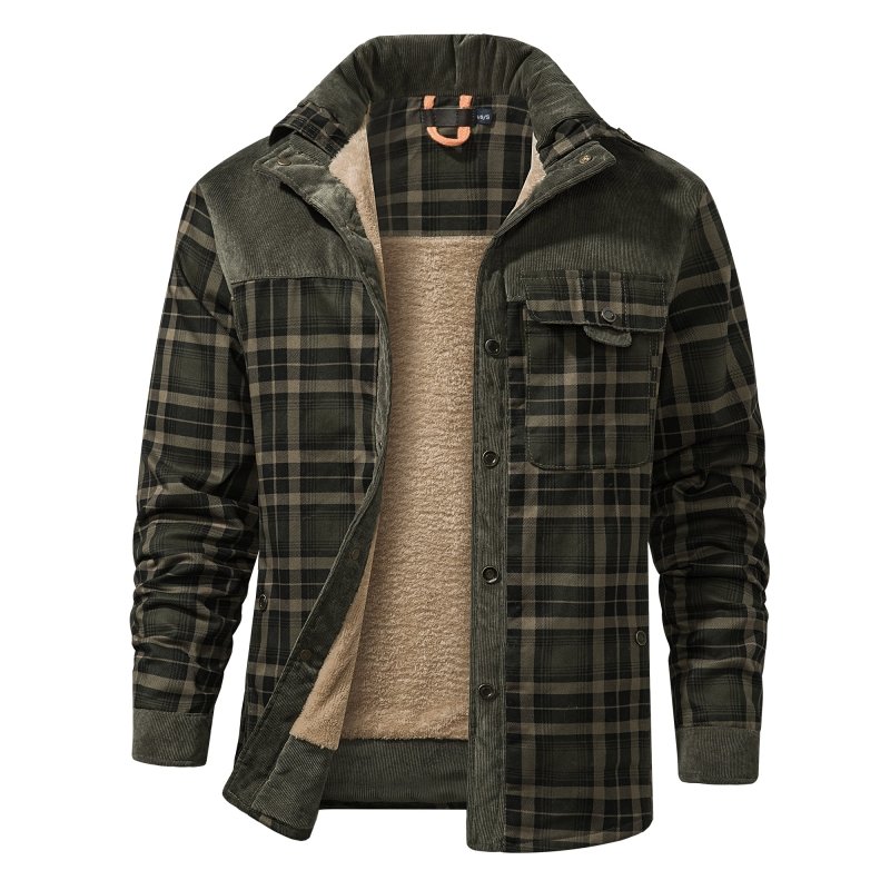 Men's Warm Plaid Jacket | Business