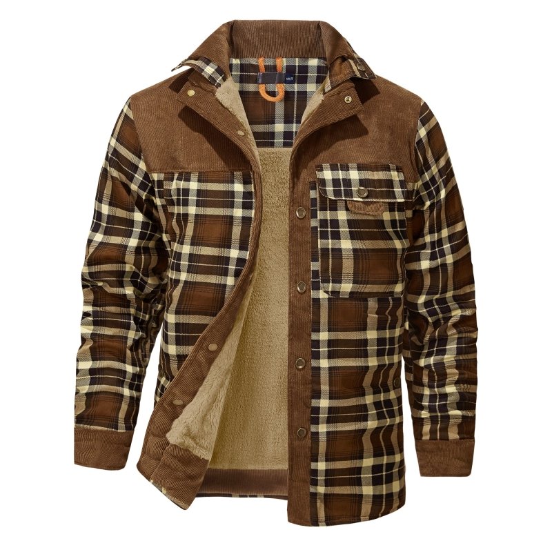 Men's Warm Plaid Jacket | Business