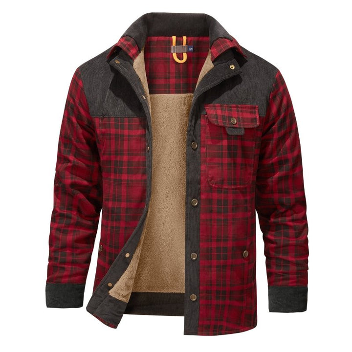 Men's Warm Plaid Jacket | Business