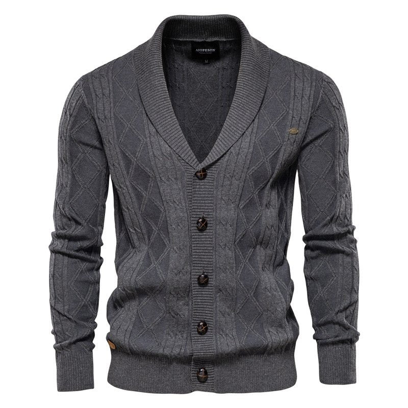 Men's V-Neck Cardigan | Knitting