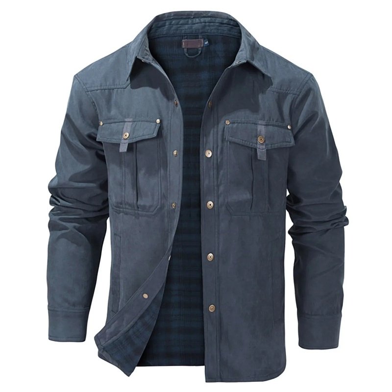 Men's Large Lapel Jacket | Plaid