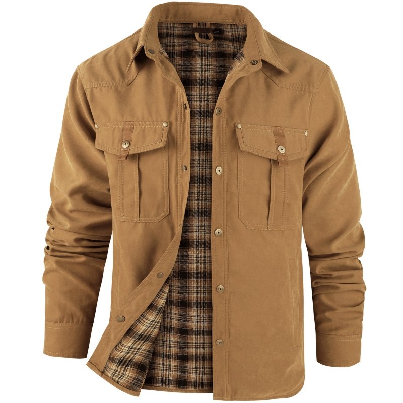 Men's Large Lapel Jacket | Plaid
