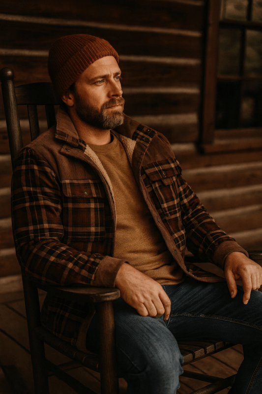 Men's Warm Plaid Jacket | Business
