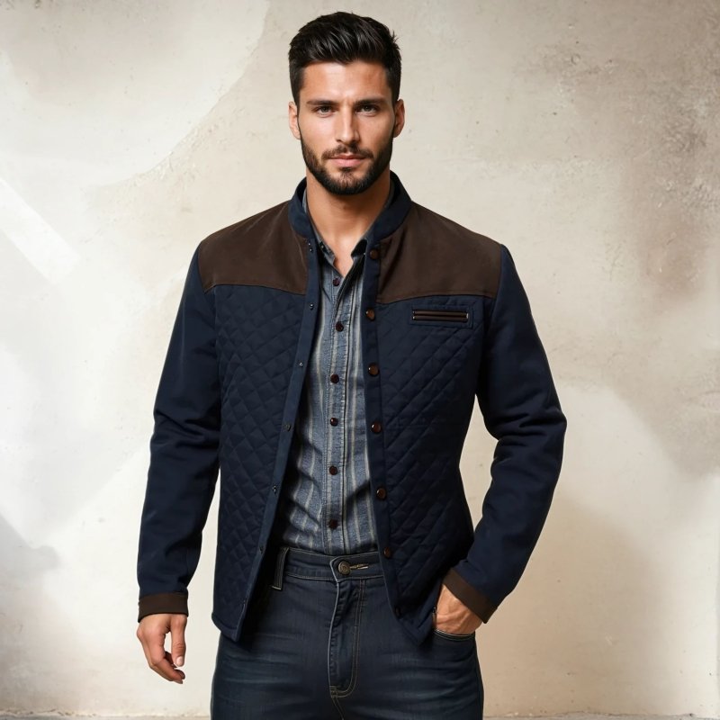 Men's Plaid Thick Jacket | Zip