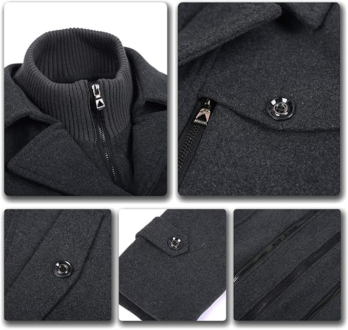 Men's Double Collar Jacket | Woolen Cloth