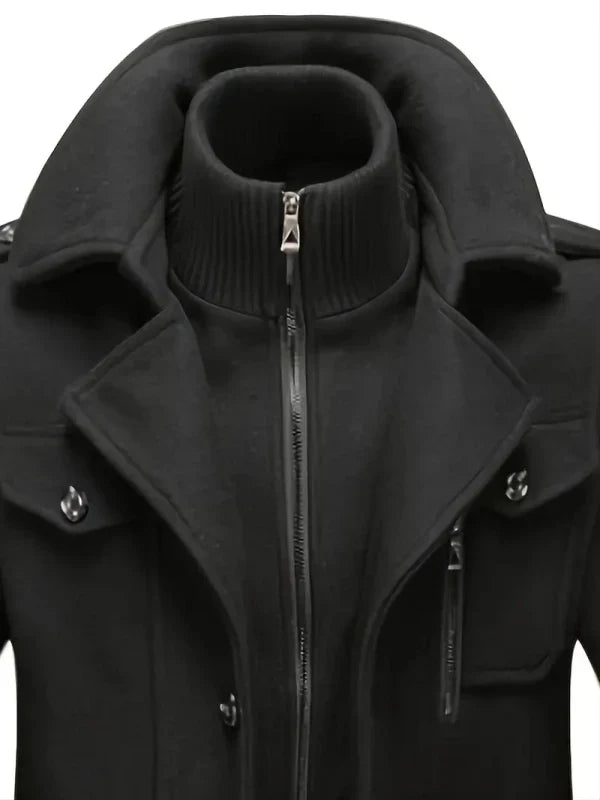 Men's Double Collar Jacket | Woolen Cloth