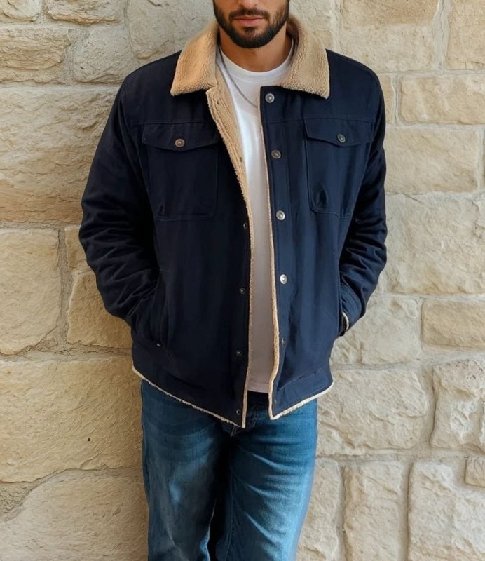 Men's Plush Cotton Cloth Jacket | Leisure