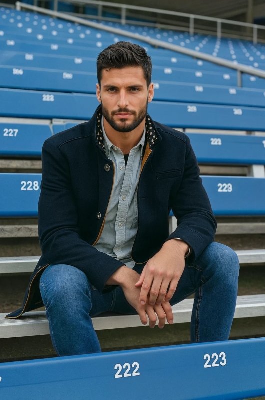 Men's Lapel Coat | Color Matching