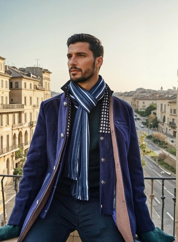 Men's Lapel Coat | Color Matching