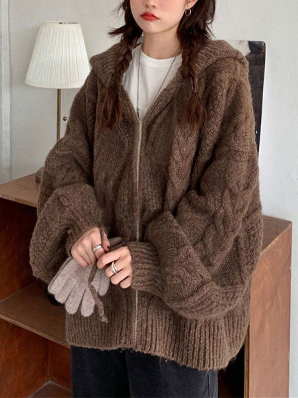 Oversized Cardigan with Hood