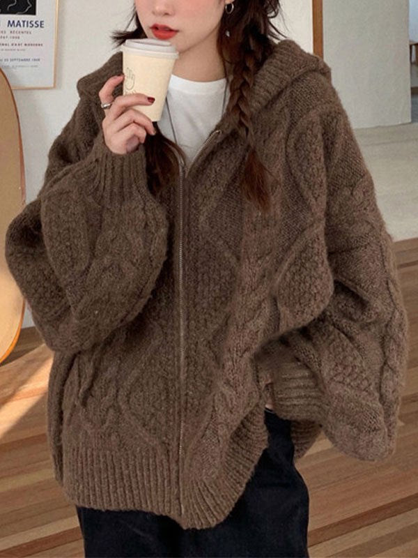 Oversized Cardigan with Hood