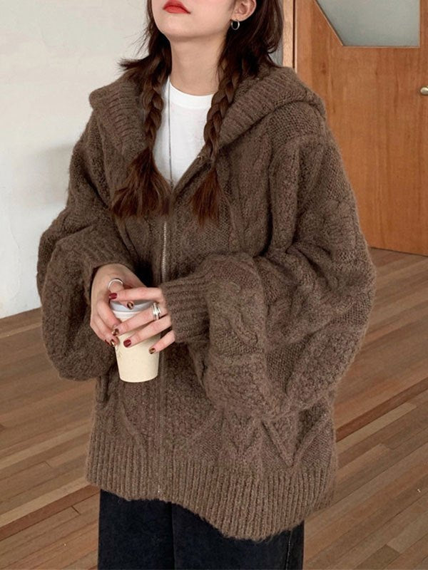 Oversized Cardigan with Hood
