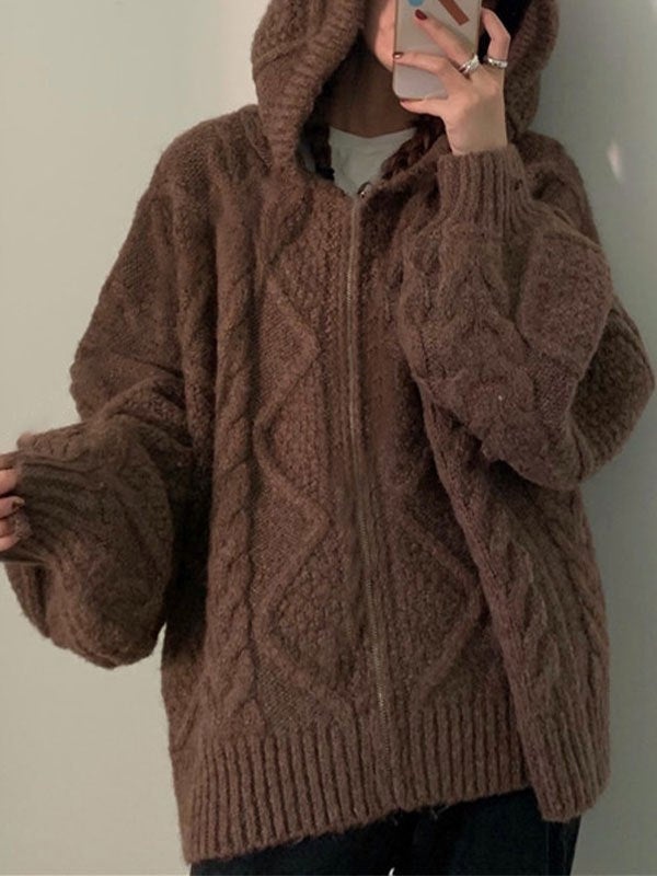 Oversized Cardigan with Hood