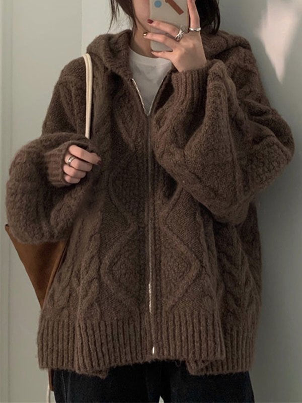 Oversized Cardigan with Hood