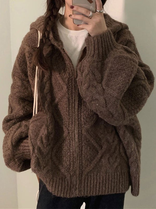 Oversized Cardigan with Hood