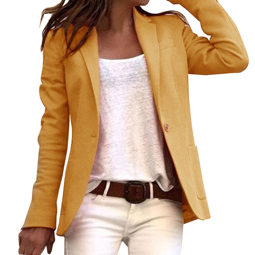 Women's Casual Slim Fit Blazer Jacket | Long Sleeves