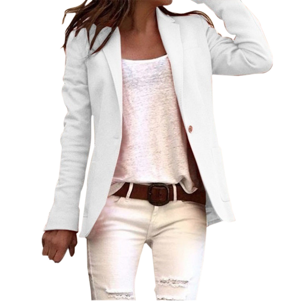 Women's Casual Slim Fit Blazer Jacket | Long Sleeves