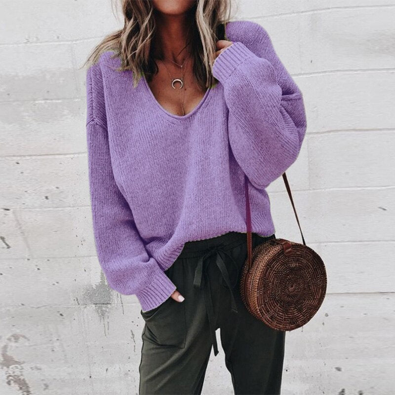 Women's Elegant Long Sleeve Sweater | Warm
