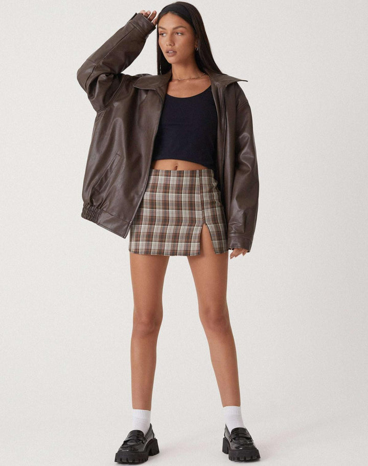 Women's Leather Winter Jacket | Long