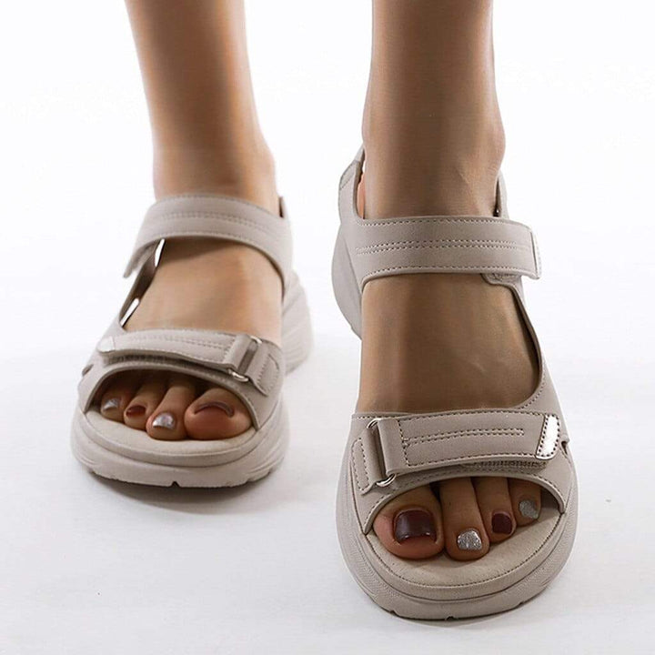 Women's Casual Platform Sandals | with Velcro Closure